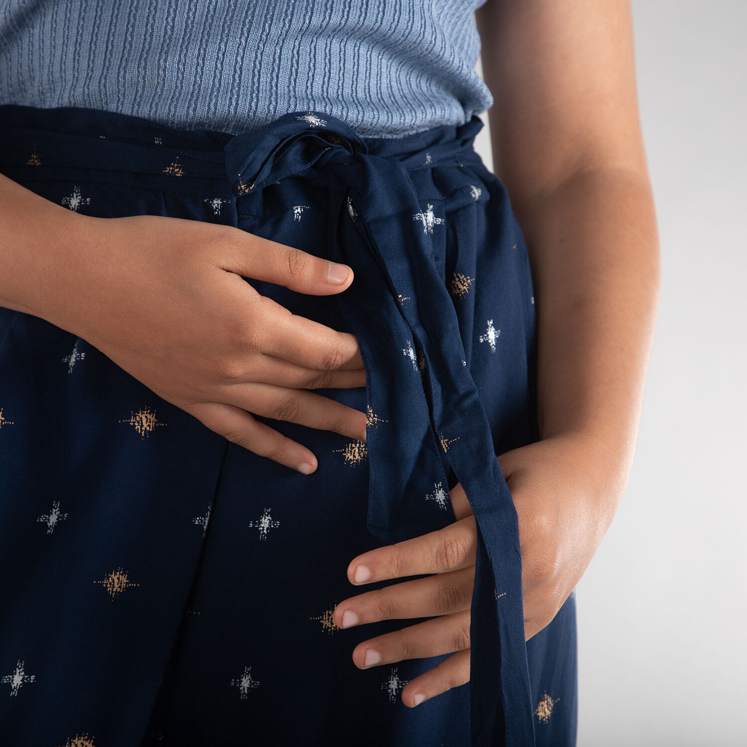 100% Viscose Palazzo (Size 10) - Navy