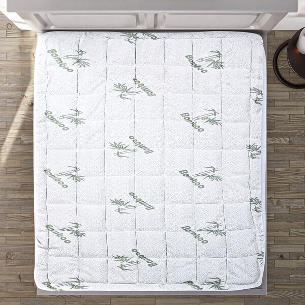 Serenity Night Box Quilting Mattress Topper with Bamboo (Size Single, 190x90 cm) - White