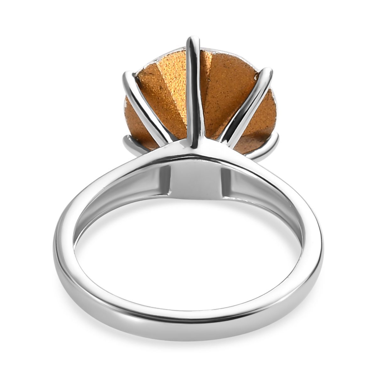 Finest Austrian Crystal Solitaire Ring in Platinum Overlay Sterling Silver