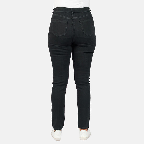 Tamsy Cotton Jean and Pant-Trouser (Size 1x1 ) - Black