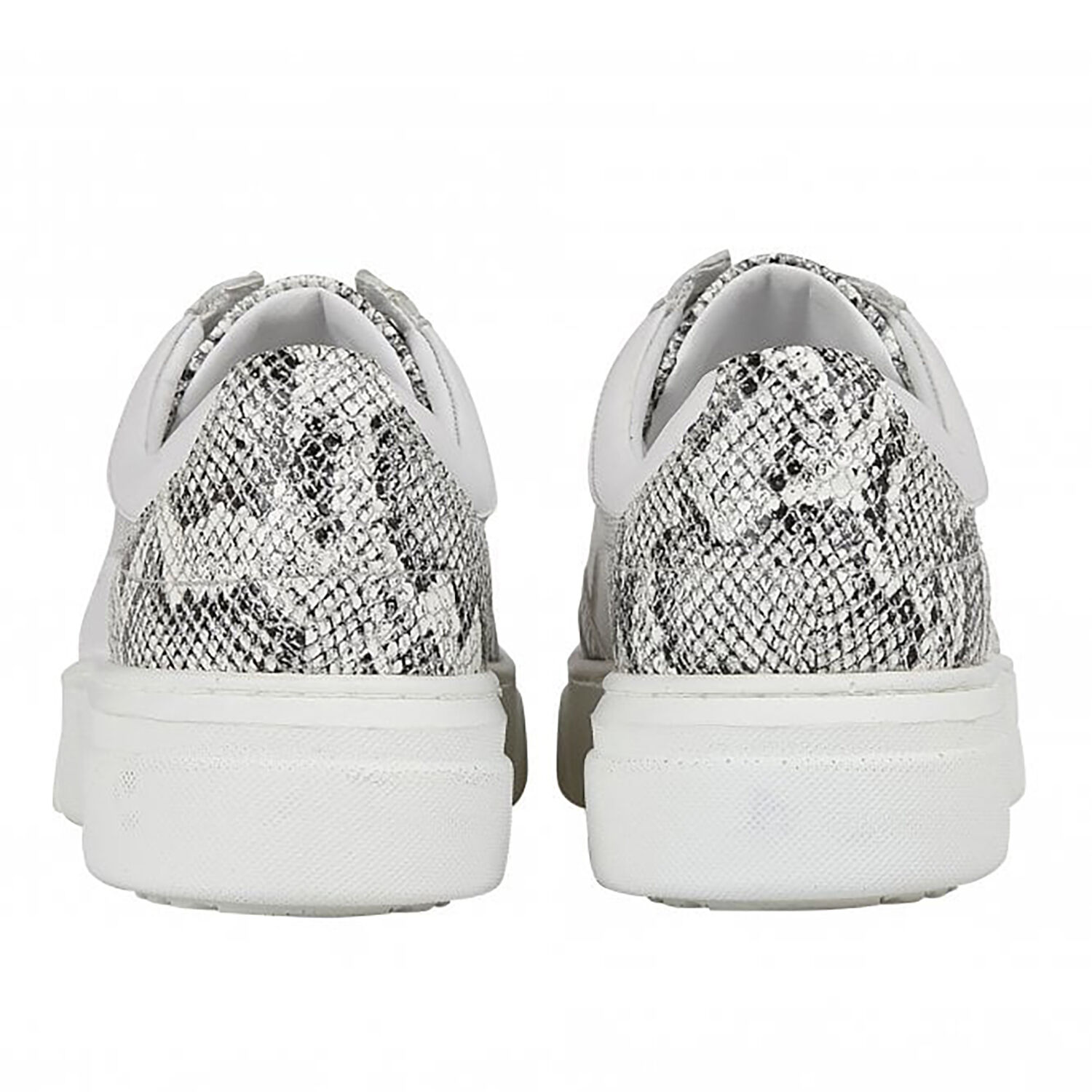 Lotus Stressless Leather Venice Lace-Up Trainers in White Colour