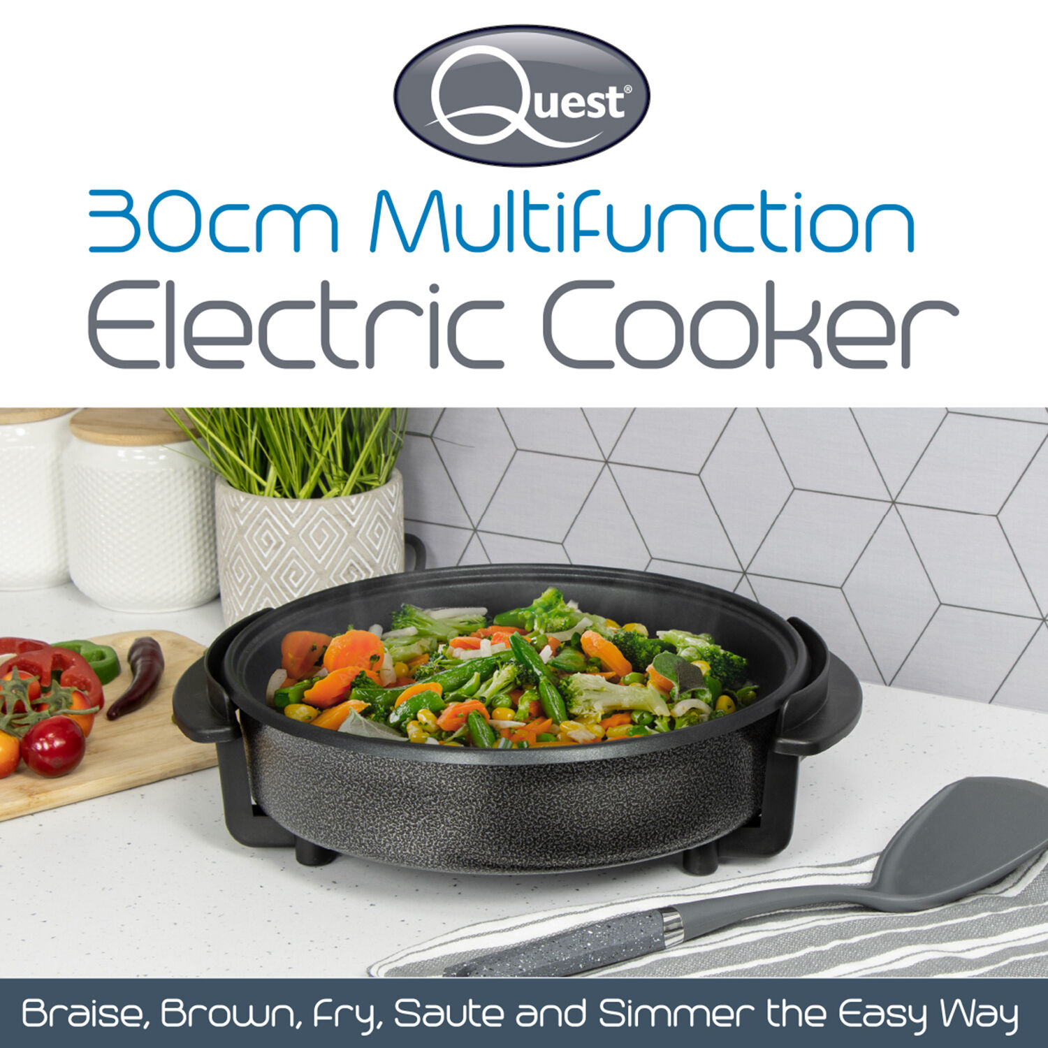MultiFunction Electric Cooker (Size 30x30x9 cm) Black 7681961