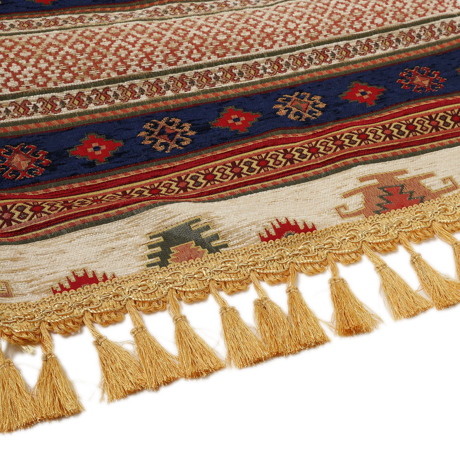 Turkish Handmade Table Runner (Size 180x50cm) - Brown & Multi