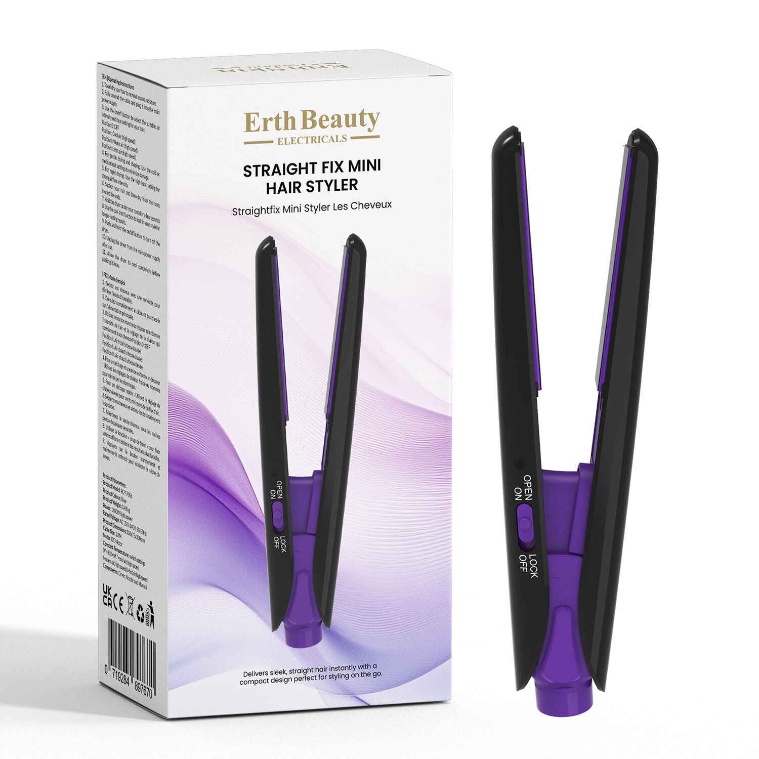 Straight Fix Mini Hair Styler Black