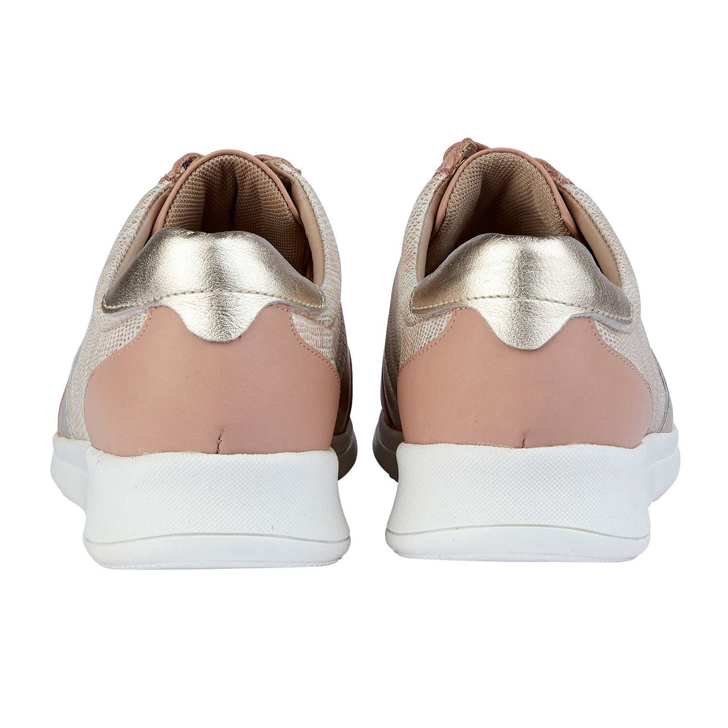 Lotus Stressless Leather Florence Lace-Up Trainers (Size 3) - Pink