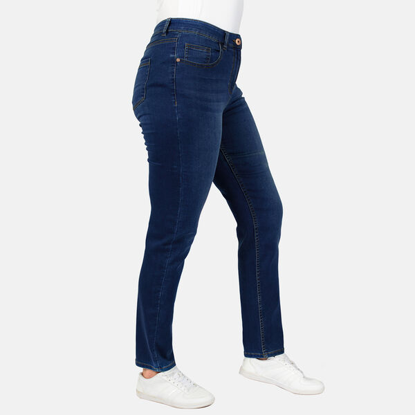 TAMSY - Angelina Relaxed Stretch Jean (Size 10) - Indigo