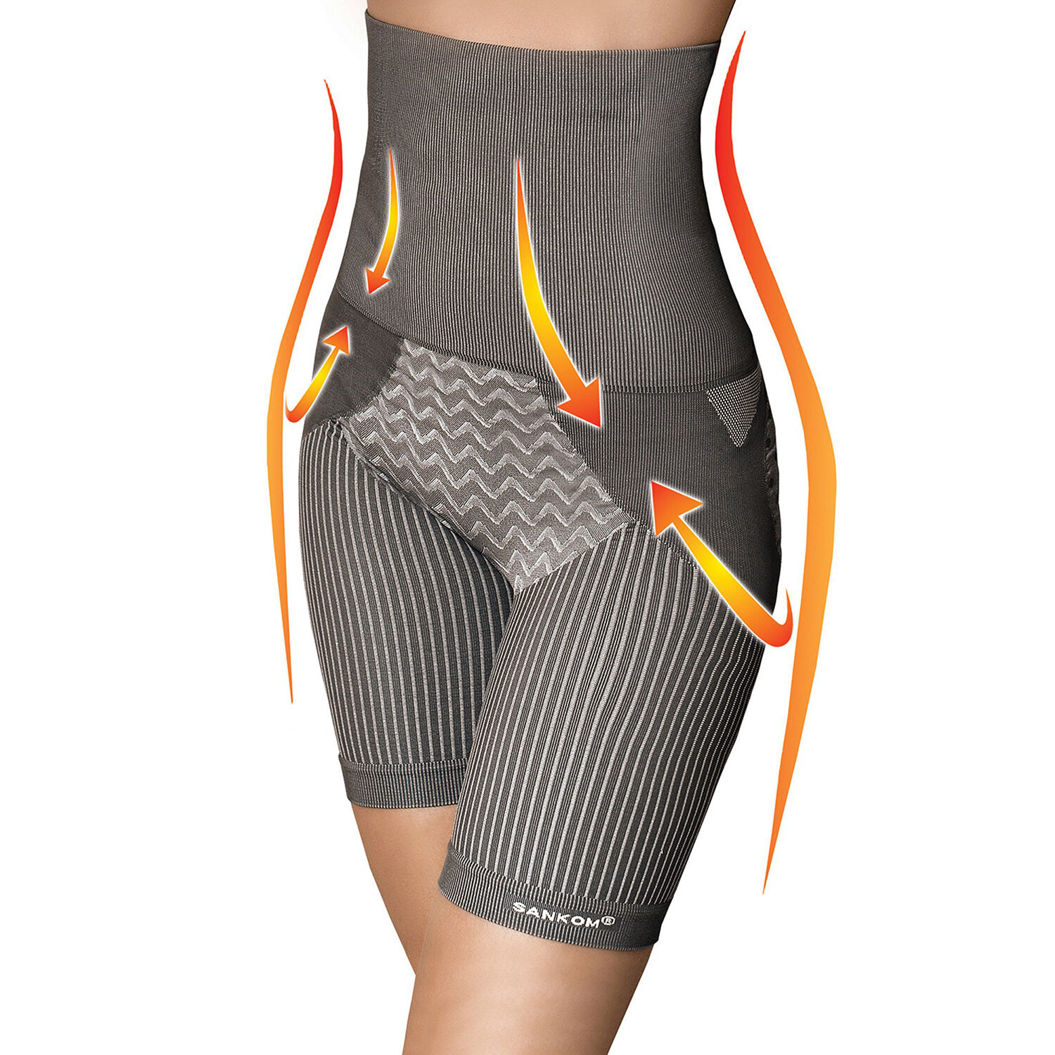 SANKOM SWITZERLAND Bamboo fibers Posture Correction Shapers Shorts - Grey (Size XXL, 18-20)